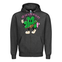 Charcoal Heather so luckin boujee Zipper Hoodie - MaliasSmallBusiness