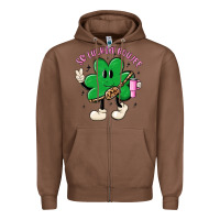Chestnut so luckin boujee Zipper Hoodie - MaliasSmallBusiness