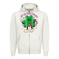 Oatmeal Heather so luckin boujee Zipper Hoodie - MaliasSmallBusiness
