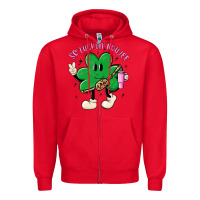Red so luckin boujee Zipper Hoodie - MaliasSmallBusiness