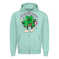 Seafoam so luckin boujee Zipper Hoodie - MaliasSmallBusiness