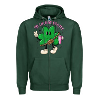 Sports Green so luckin boujee Zipper Hoodie - MaliasSmallBusiness