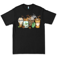 Black latte coffee cups Premium Tee - Zillion Design Studio