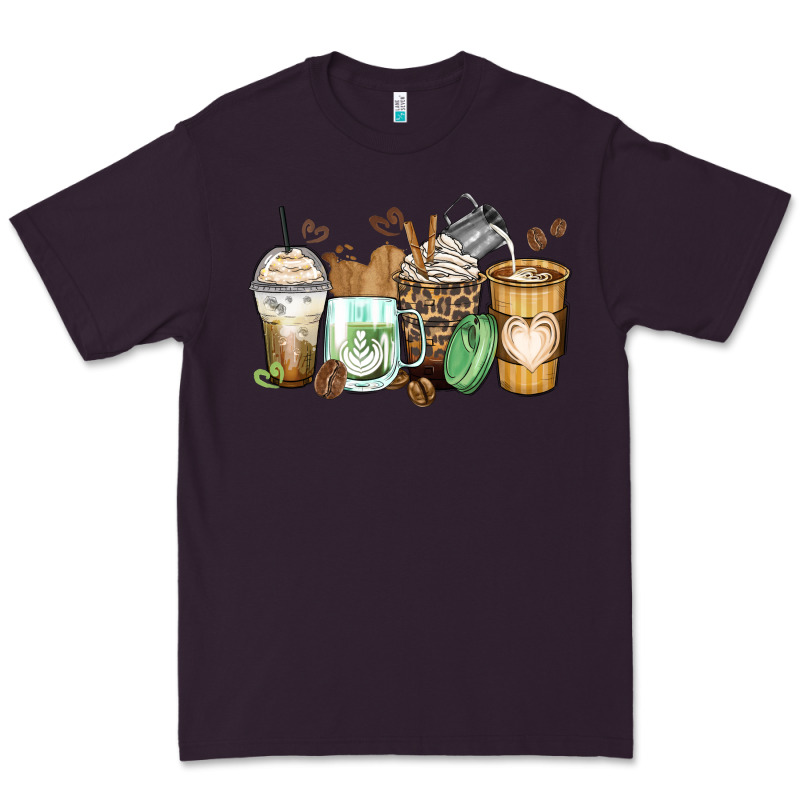 Latte Coffee Cups Premium Tee by Zillion Design Studio | Teevron