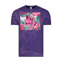 Cloud Purple Breast Cancer Boxing Gloves Vintage Tee - Artiststas