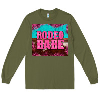 Army Green rodeo babe cowhide leopard turquoise Long Sleeve Tee - BarkalooDesign