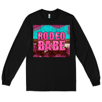 Black rodeo babe cowhide leopard turquoise Long Sleeve Tee - BarkalooDesign