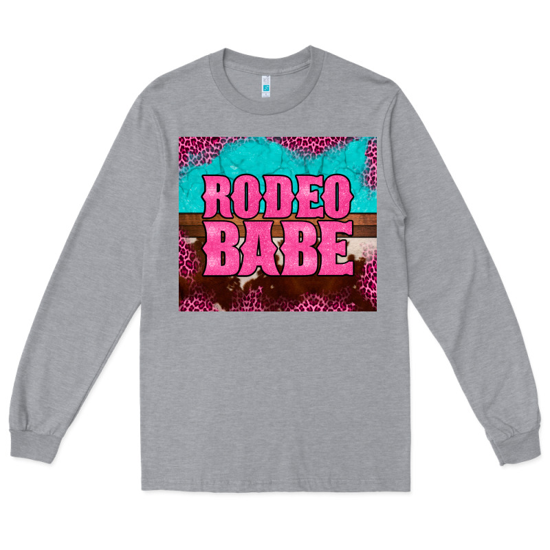 Rodeo Babe Cowhide Leopard Turquoise Long Sleeve Tee by BarkalooDesign | Teevron