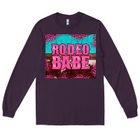 Plum rodeo babe cowhide leopard turquoise Long Sleeve Tee - BarkalooDesign