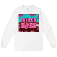 White rodeo babe cowhide leopard turquoise Long Sleeve Tee - BarkalooDesign