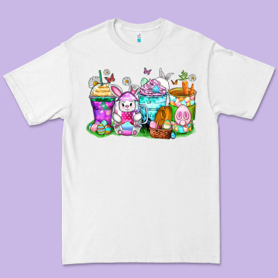 Easter Coffee Cups Premium Tee Designed By Zillion Design Studio