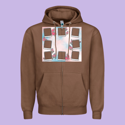 Add Your Text Photo Collage Life Zipper Hoodie Designed By Maliassmallbusiness