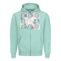 Seafoam add your text photo collage life Zipper Hoodie - MaliasSmallBusiness