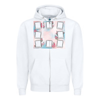 White add your text photo collage life Zipper Hoodie - MaliasSmallBusiness