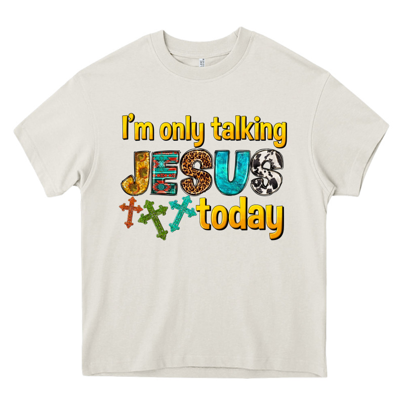 Im Only Talking Jesus Today Heavy Core Tee by texasbilliewilder | Teevron
