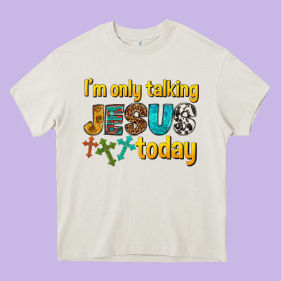 Im Only Talking Jesus Today Heavy Core Tee Designed By Texasbilliewilder