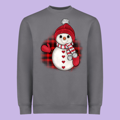 Christmas Snowman Heavyweight Sweatshirt Designed By Jahusdesignshop