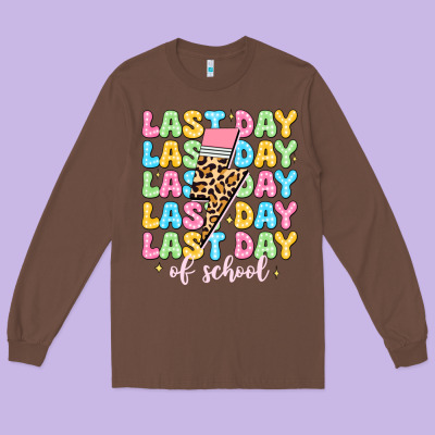 Last Day Of School Long Sleeve Tee Designed By Jahusdesignshop