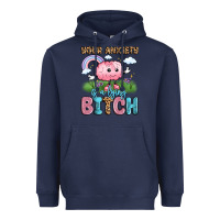 Navy your anxiety is a lying bitch Heavyweight Hoodie - LillyAllenDesigns