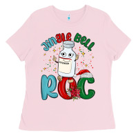 Bubblegum Pink jingle bell roc Ladies Tee - MaliasSmallBusiness