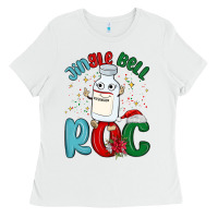 White jingle bell roc Ladies Tee - MaliasSmallBusiness