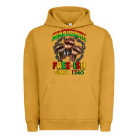 Pigment Peanut Butter juneteenth free ish since 1865 Urban Hoodie - CowGirlArtShop