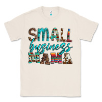 Natural small business mama leopard turquoise aztec serape cowhide Classic Tee - Artiststas
