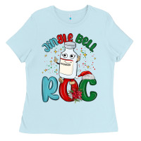Baby Blue jingle bell roc Ladies Tee - MaliasSmallBusiness
