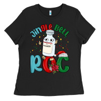 Black jingle bell roc Ladies Tee - MaliasSmallBusiness