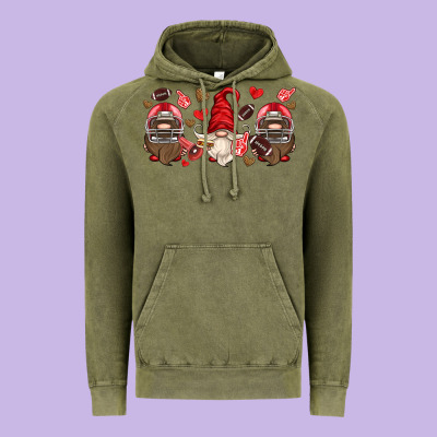 American Football Gnome Vintage Hoodie Designed By Hra Design Shop