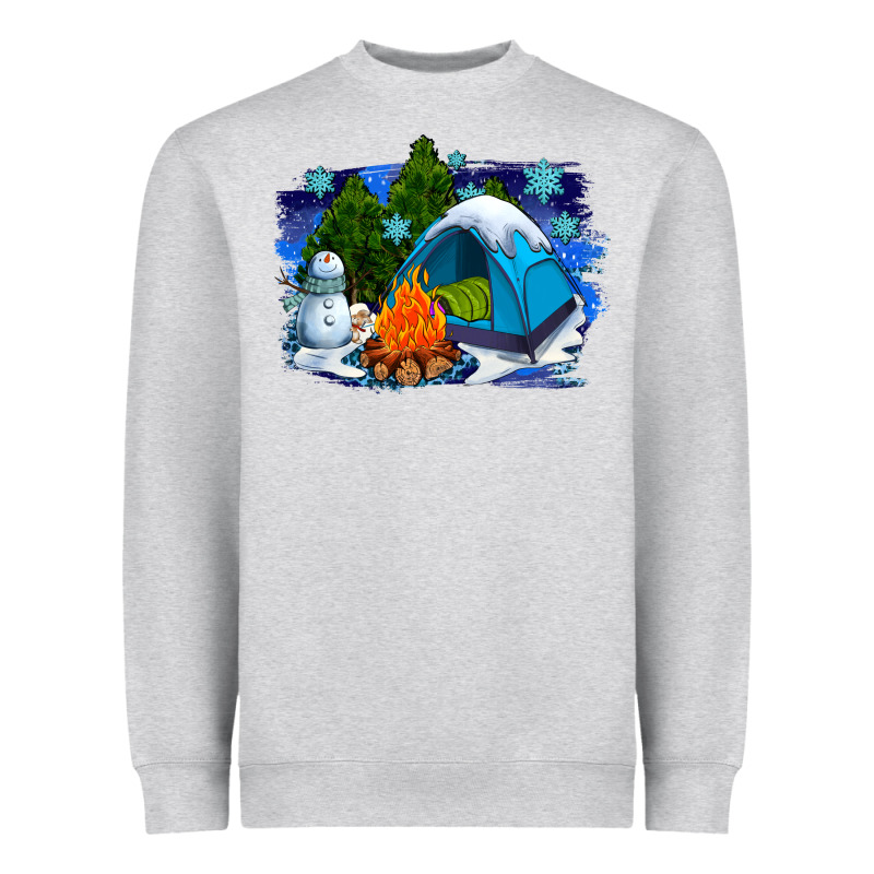 Winter Camping With Camp Fire Heavyweight Sweatshirt by AdoDesignShop | Teevron