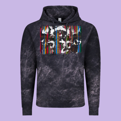 Cowhide, Leopard Serape Backgraund Vintage Hoodie Designed By Jahusdesignshop