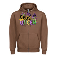 Chestnut mardi gras queen Zipper Hoodie - MaliasSmallBusiness