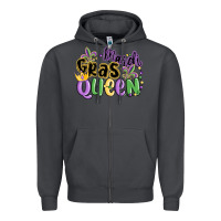 Smoke mardi gras queen Zipper Hoodie - MaliasSmallBusiness