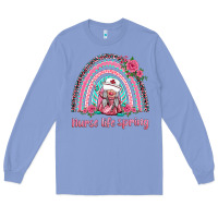 Colony Blue nurse life spring rainbow Long Sleeve Tee - BarkalooDesign