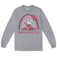 Heather Grey nurse life spring rainbow Long Sleeve Tee - BarkalooDesign