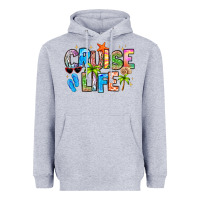 Heather Grey cruise life Heavyweight Hoodie - LillyAllenDesigns