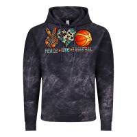 Cloud Black peace love basketball Vintage Hoodie - CowhideDigitalArt