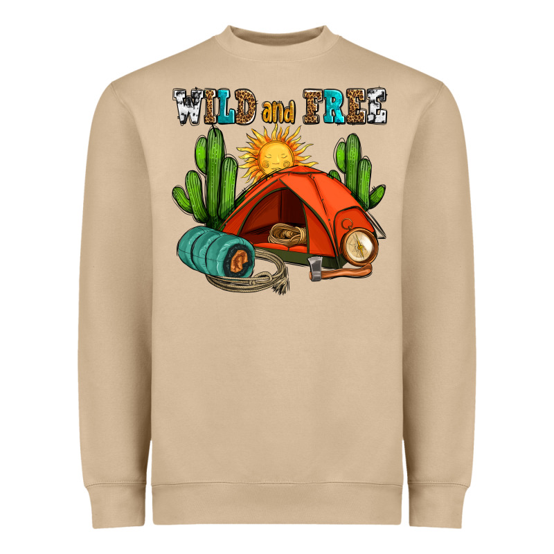 Wild And Free Camp Heavyweight Sweatshirt by AdoDesignShop | Teevron