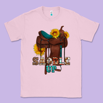Saddle Up Cowboy Western Sunflowers Classic Tee Designed By Artiststas