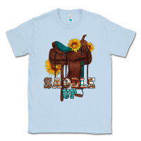 Dusty Blue saddle up cowboy western sunflowers Classic Tee - Artiststas