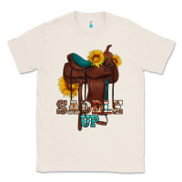 Natural saddle up cowboy western sunflowers Classic Tee - Artiststas