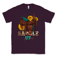 Plum saddle up cowboy western sunflowers Classic Tee - Artiststas