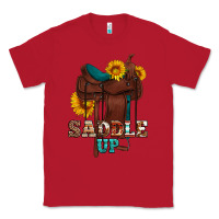 Red saddle up cowboy western sunflowers Classic Tee - Artiststas