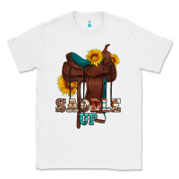 White saddle up cowboy western sunflowers Classic Tee - Artiststas