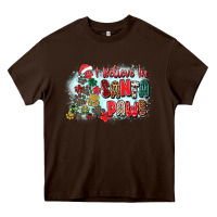 Chocolate Brown i believe in santa paws Heavy Core Tee - Zillion Design Studio
