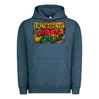 Pigment Midnight Navy juneteenth vibes only Urban Hoodie - CowGirlArtShop