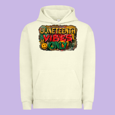 Juneteenth Vibes Only Urban Hoodie Designed By Cowgirlartshop