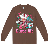 Chestnut nurse gnomies nurse  life spring Long Sleeve Tee - BarkalooDesign