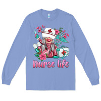Colony Blue nurse gnomies nurse  life spring Long Sleeve Tee - BarkalooDesign